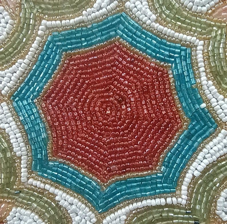 Image of Made for You Handmade Floral Beaded Multicolour Table Runner | 13x36 Inch Dining Table Topper & Centerpiece | Decorative Table Runner for Home, Living Room & Gifting (1 Piece)