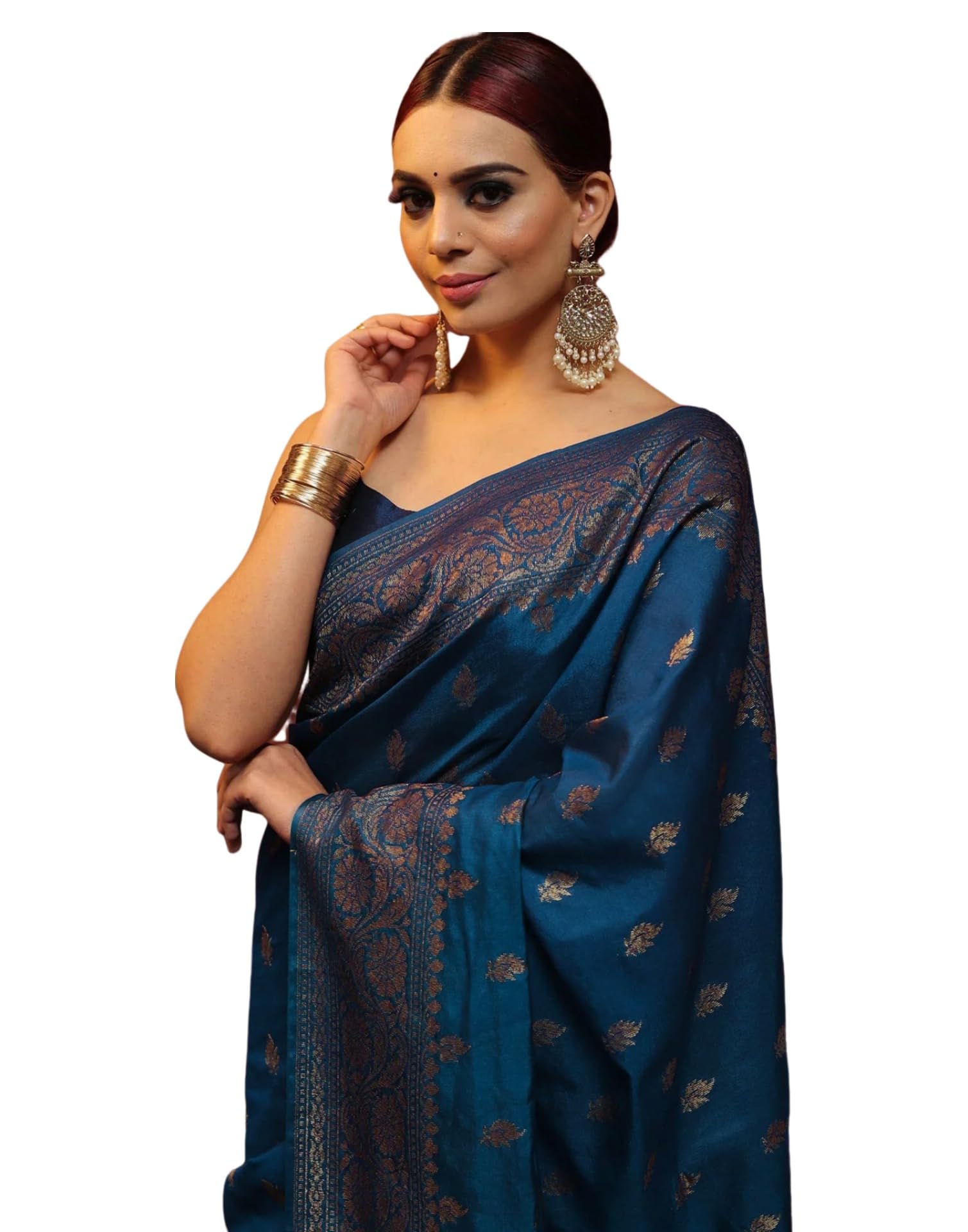 siril Women's Kanjivaram Silk Saree Pure Silk with Blouse-picture-24