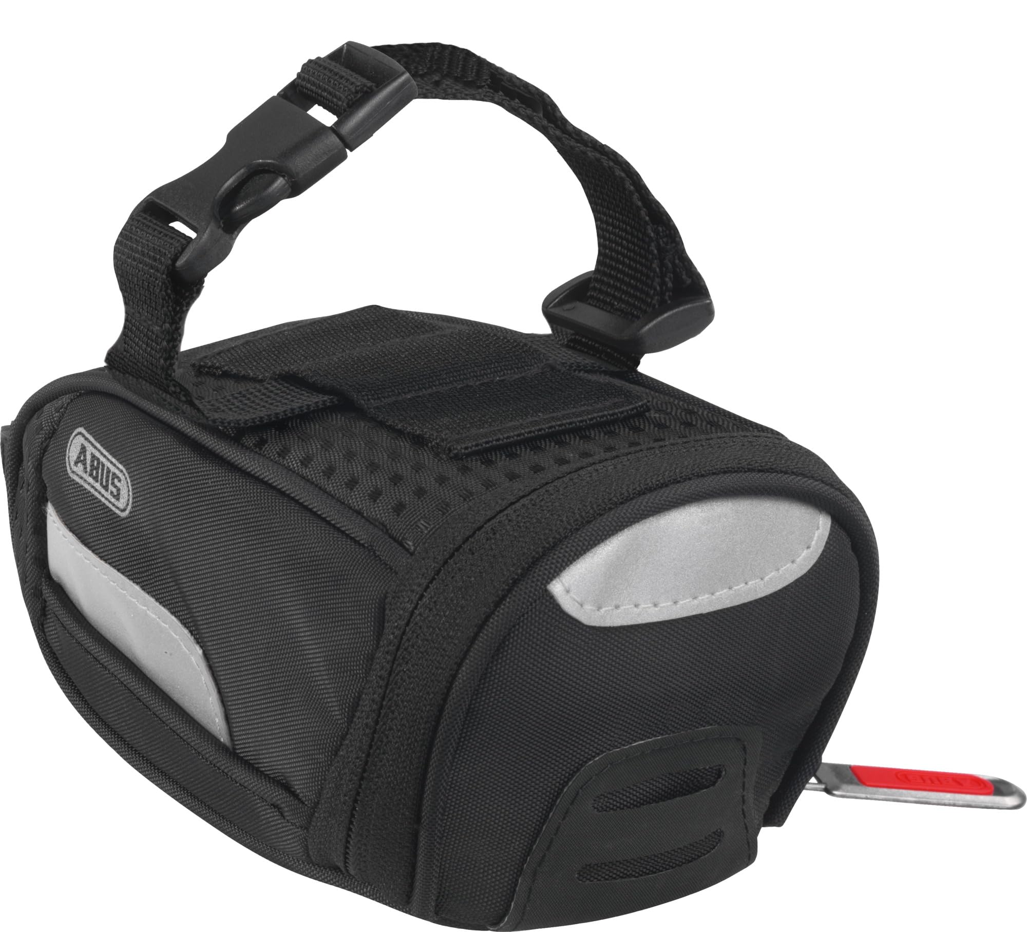 ABUS Satteltasche Oryde ST 2085 KF - Fahrradtasche mit Regenschutz - 145 mm x 75 mm - 0,7 Liter Fassungsvermögen, Schwarz