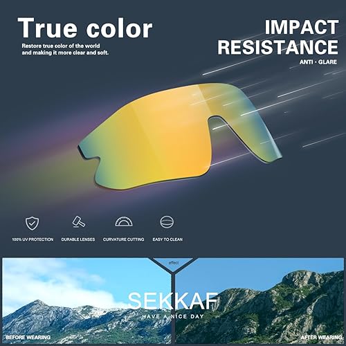 Miniatura 5 de SEKKAF Gafas de sol de béisbol juveniles para niños y niñas de 6 a 12 años de edad, gafas de sol deportivas de softbol para ciclismo y deportes para