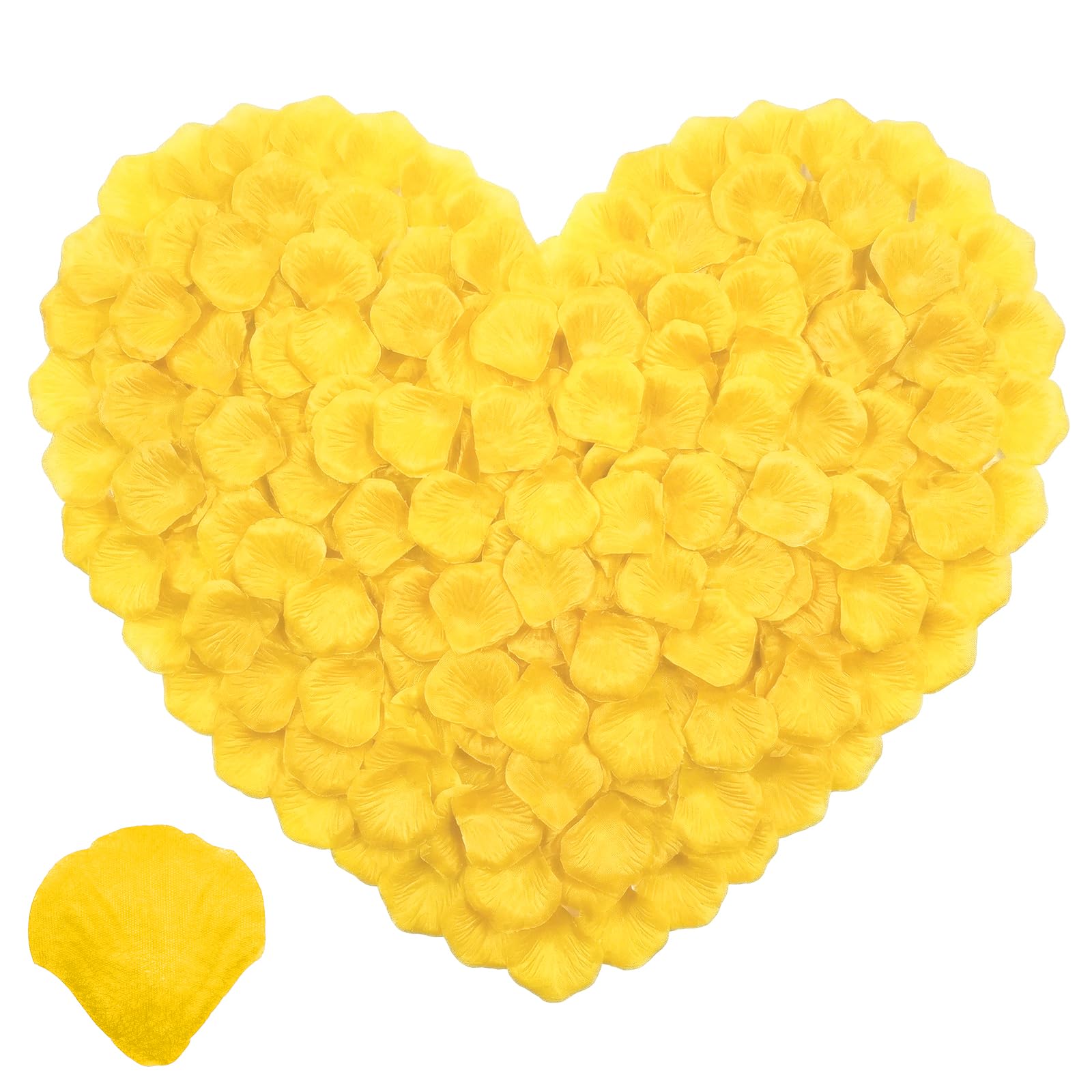 CNYMANY 2000 pcs Rose Petal, Orange-Yellow Artificial Flower Petal Fake Rose Petals for Romantic Night Anniversary Engagement Wedding Valentines Flower Decorations