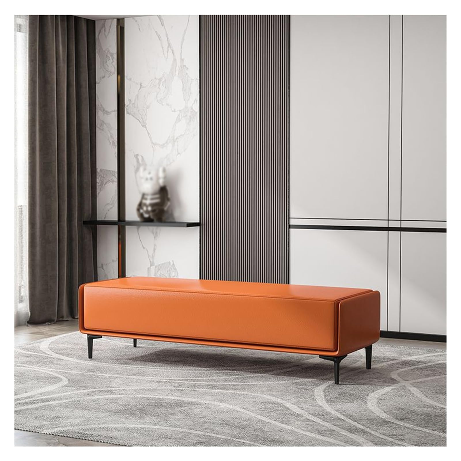 WDSOPK Footstool For Front Door Entrance Shoe Changing Stool Bed End Stool Bedroom Cloakroom Home Door Can Sit And Wear Shoe Stool Sofa Stool Bedside Stool Outdoor Bench Shoe Be（C-M 120cm）