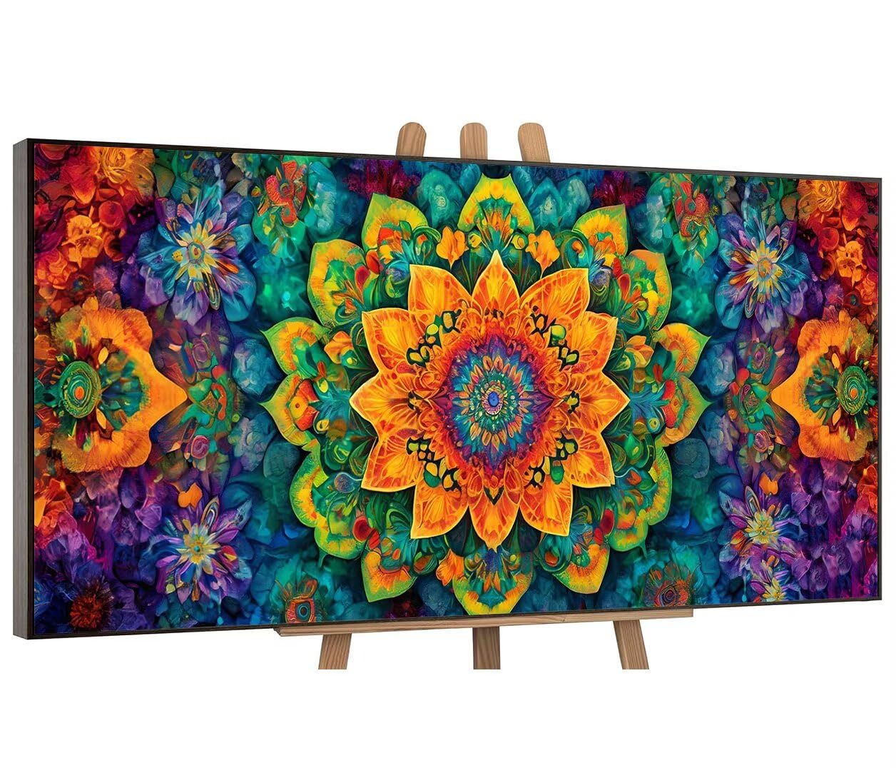 Paint by Numbers Kits, Oil Painting Works Colorful Mandala with 3 Brushes and Acrylic Paint Painting Kit 40x80in for Kids and Adults Beginner DIY Gifts Arts Kits for Home Decor (Without Frame) G-43