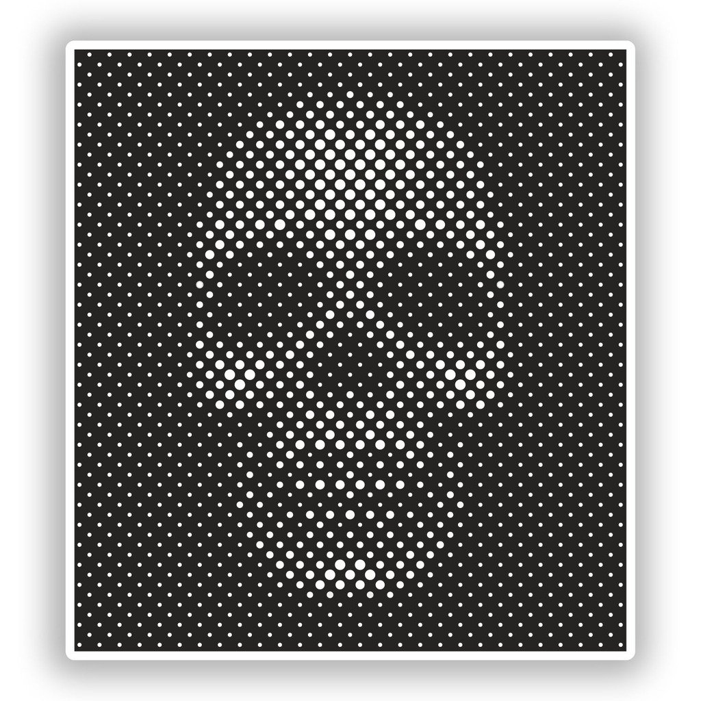 Destinationvinyl Multi 2 X 10Cm/100Mm Dot-Matrix Skull Vinyl Stickers Scary Horror Halloween Creepy #7684