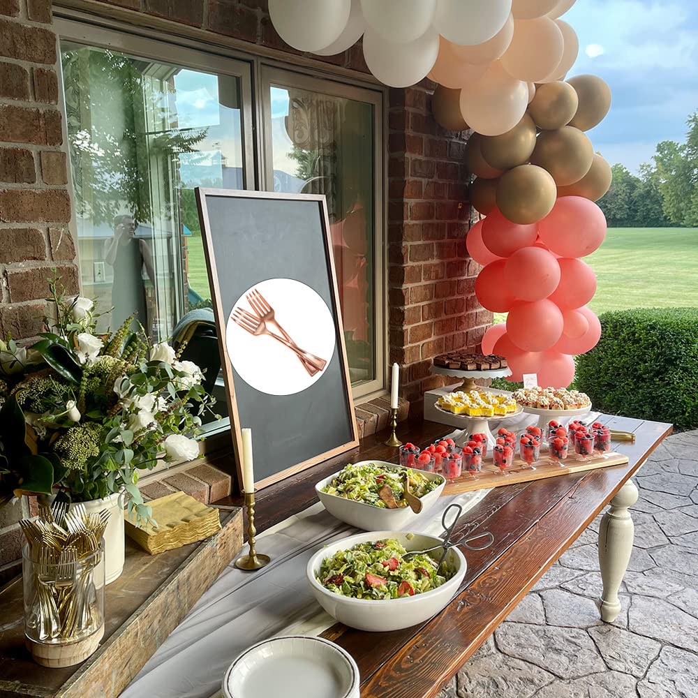Rose Gold Mini Forks - 24 Pack for Parties & Desserts -6 Rose Gold Mini Forks - 24 Pack for Parties & Desserts -6