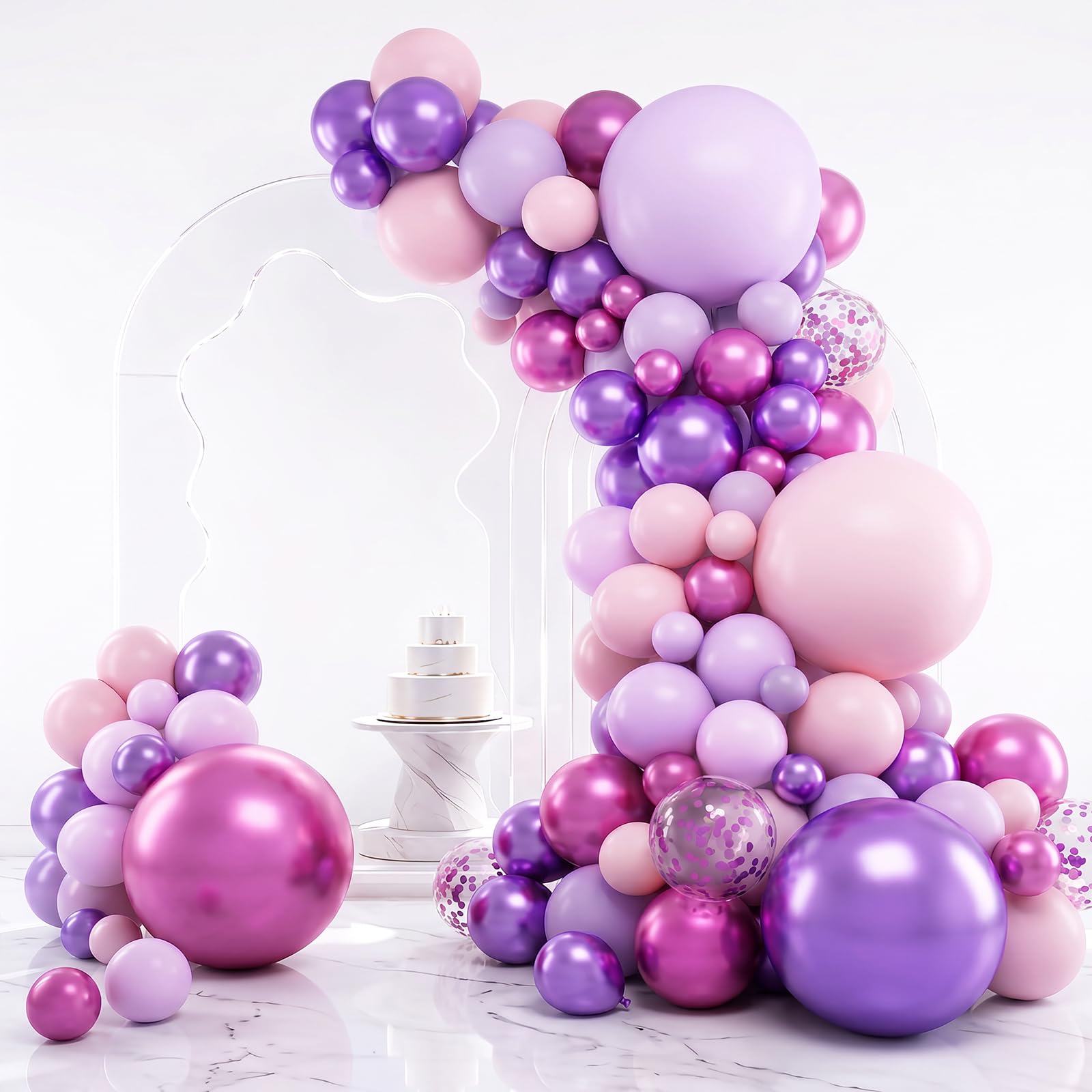Gold Balloon Arch Kit - 129pcs Chrome Balloons -30