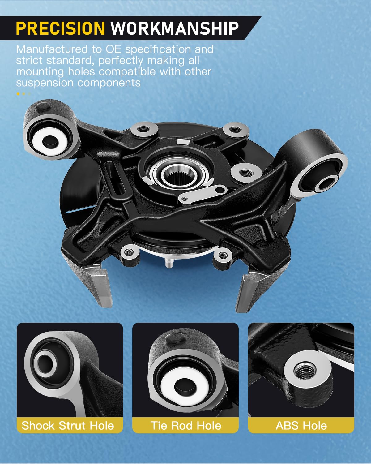 Rear Left Steering Knuckle For Ford Explorer, Sport Trac, Mercury Mountaineer 2006-2010 - KN798415
