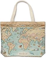 Vista 27 de Xplorer Maps Bolsa de lona con asas, bolsa de compras de comestibles de tela, bolsa reutilizable y ecológica, 100% algodón, lavable