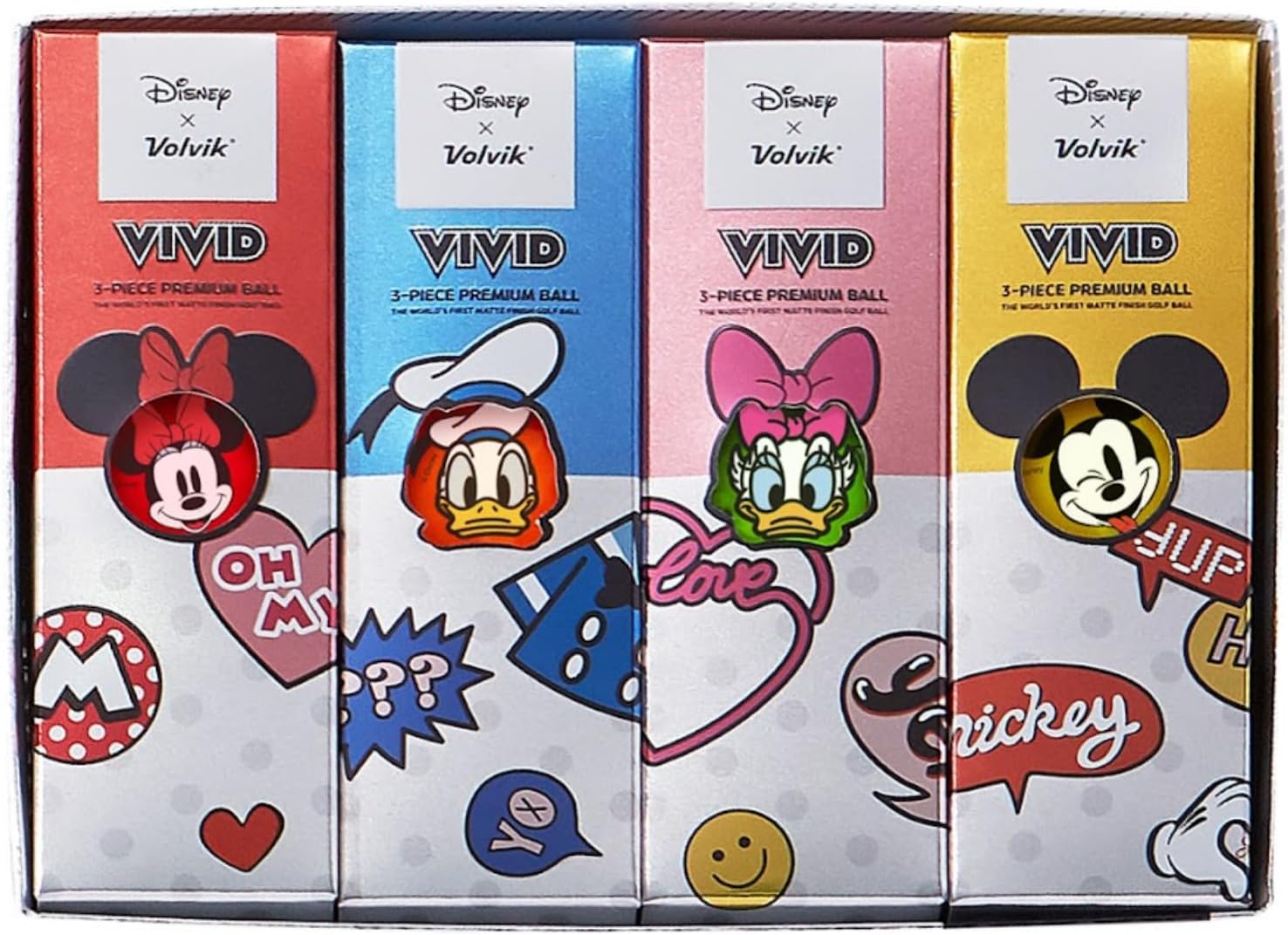Volvik Vivid Disney Golf Ball Gift Sets (One Dozen)