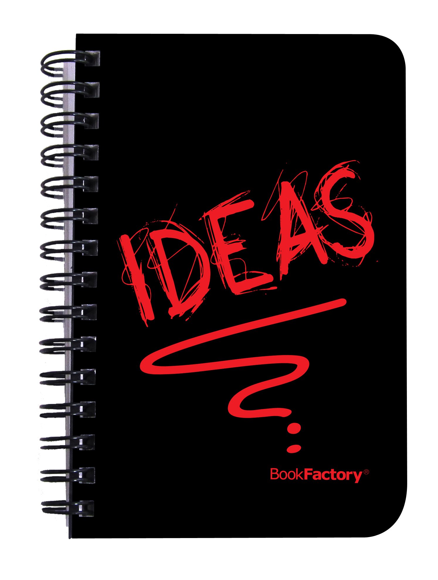 BookFactory Idea Book/Idea Journal/Mini Ideas Notebook/Pocket Idea Log Book 120 Pages - 3 1/2” x 5 1/4'' Durable Thick Translucent Cover Wire-O Binding (Made in USA)