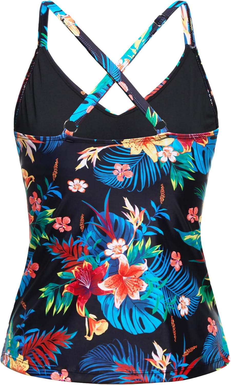 Women Tankini Bathing Suit Top - Twist Front V Neck Swim Top Only Cross Tummy Control Swimsuit 2025 - Image 4