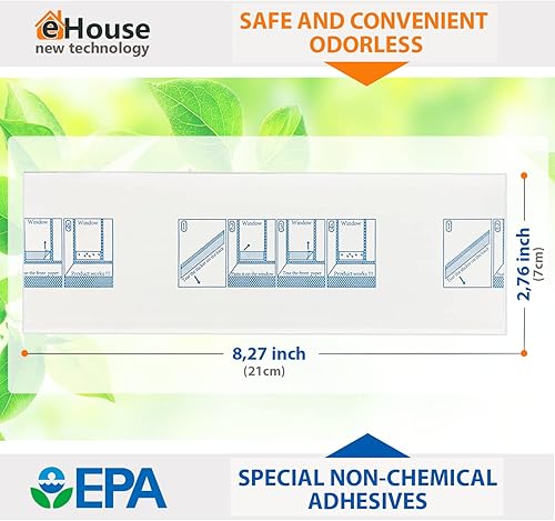 Miniatura 5 de Trampas para moscas de interior para el hogar, tiras adhesivas para colgar en la ventana, para control de la casa sobre insectos, mariquitas, moscas