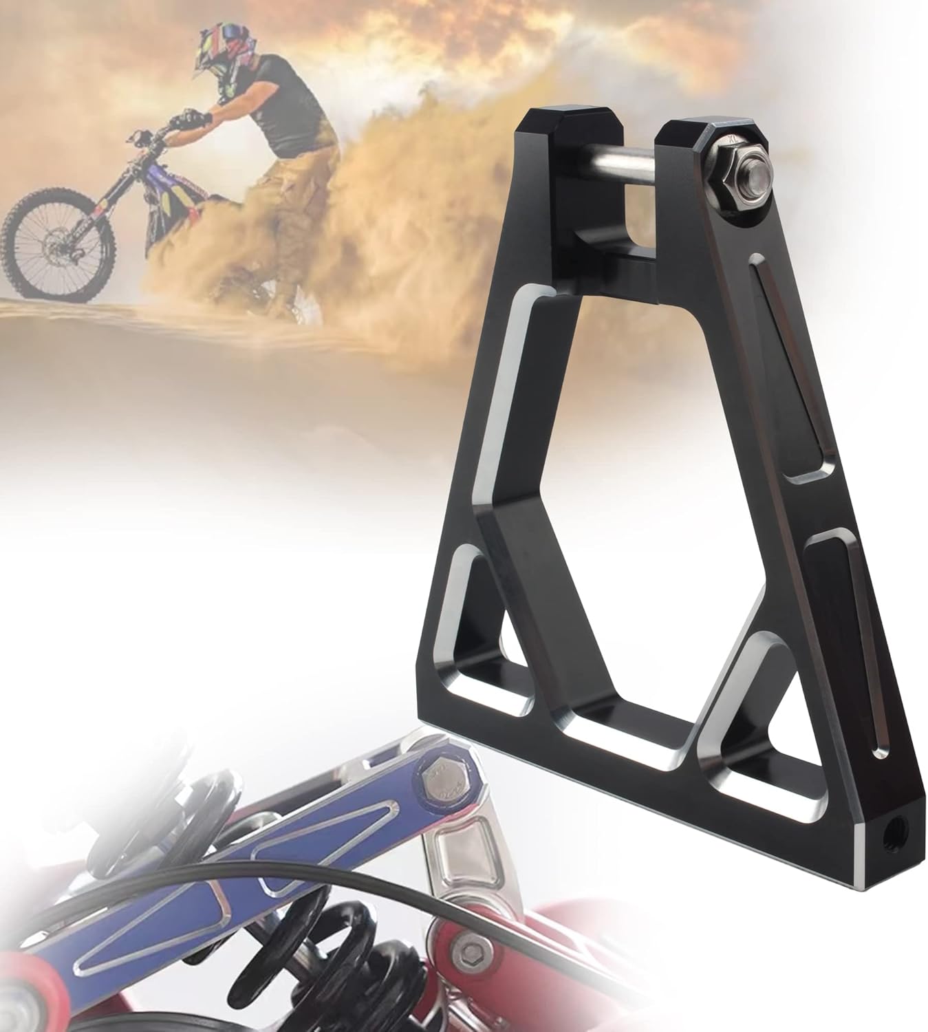 Sur Ron Suspension Triangle，Electric Dirt Bike Aluminum Suspension Linkage for Segway X160 X260 (Black)