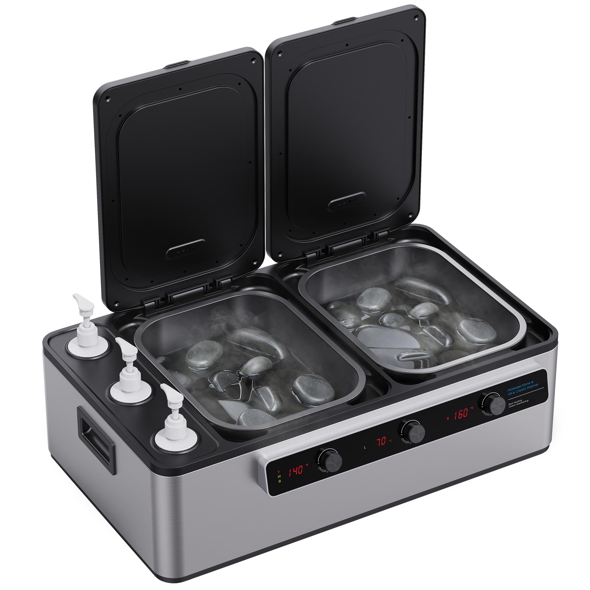 Master Massage Pietra massaggiante multifunzione Hot Stone olio da massaggio 2 in 1 dispositivo spa