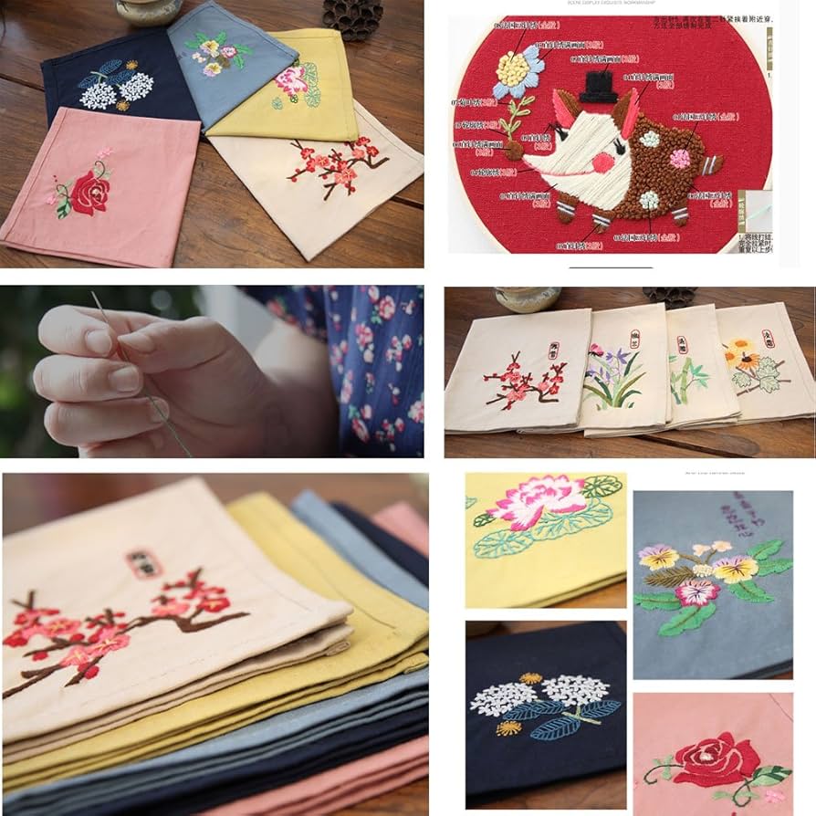 北朝鮮ハンドメイド刺繍ハンカチーフ 北朝鮮ハンドメイド刺繍ハンカチーフ 北朝鮮ハンドメイド刺繍