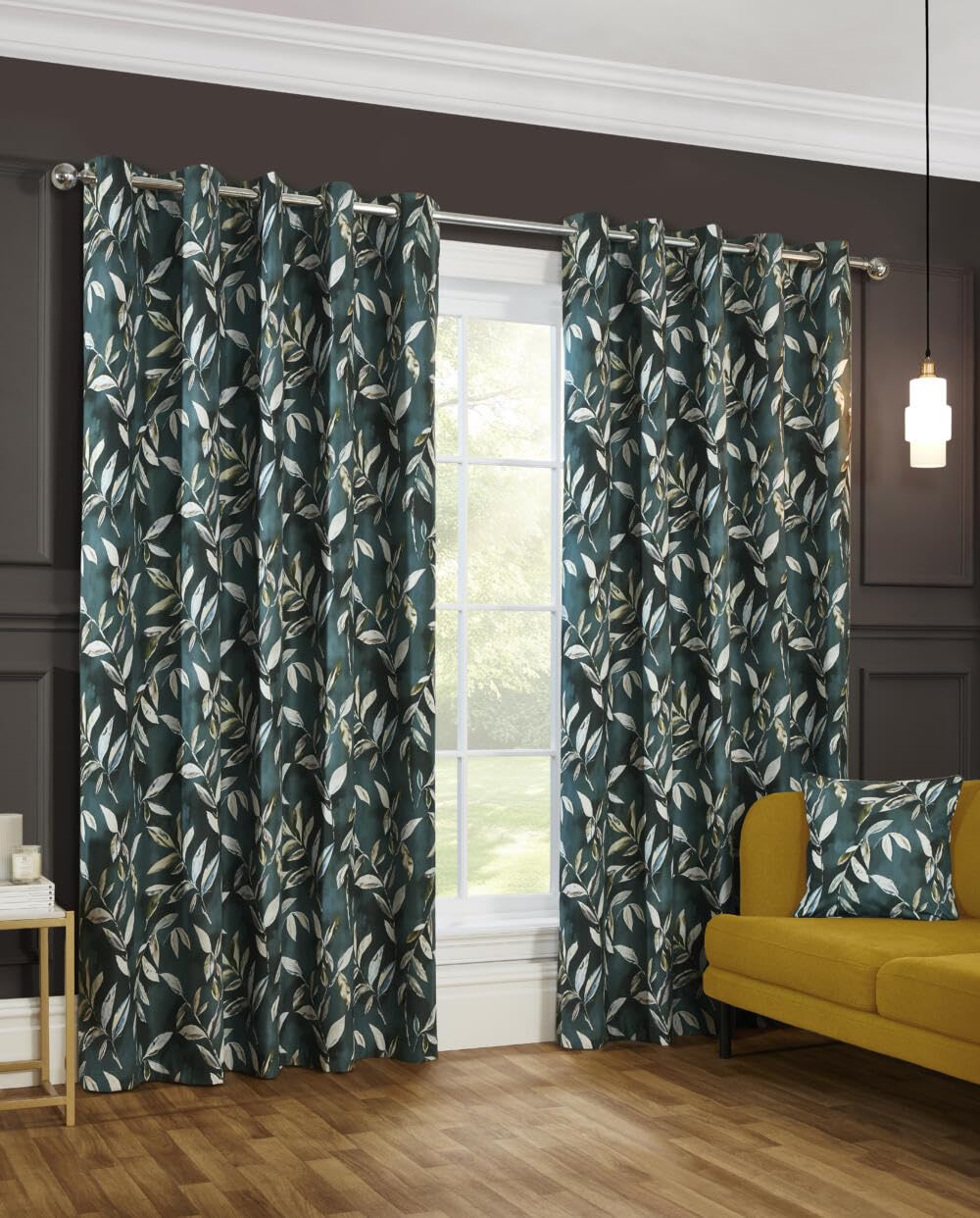 Pikk - Blackout Madrid - Plain 3-Pass Blackout Lined Curtains - 40mm Eyelet Header - Polyester (Bottle, 229 x 229cm / 90"x 90")