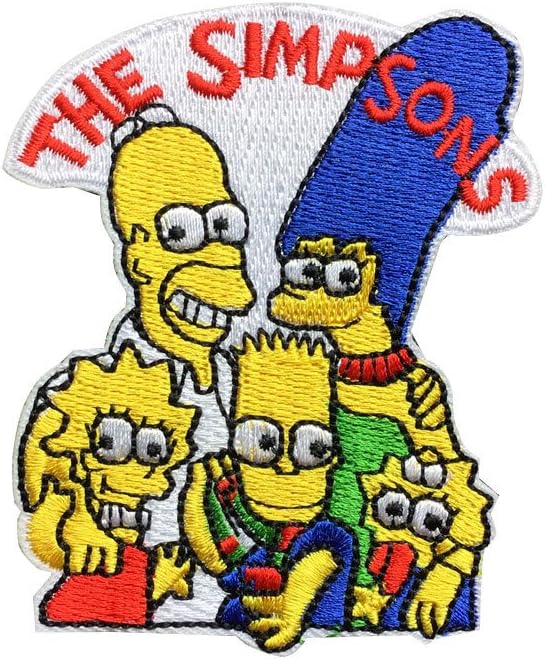 The Simpsons Patch Embroidered Cartoon Iron On Sew On Patches