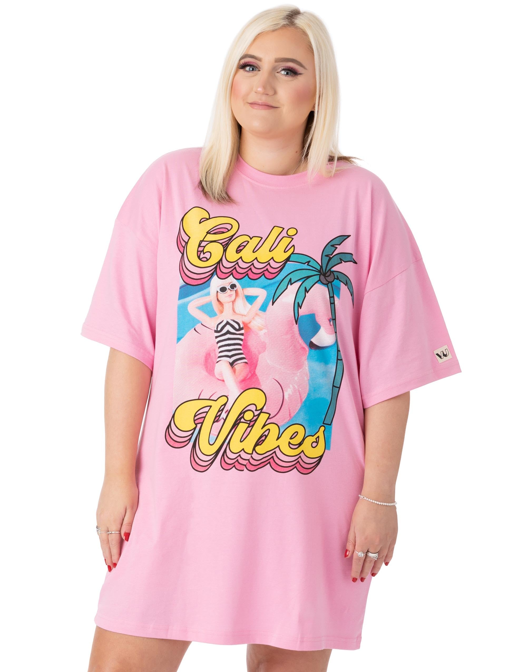 Barbie - Skater Dress - Women's - Pink - Cotton
