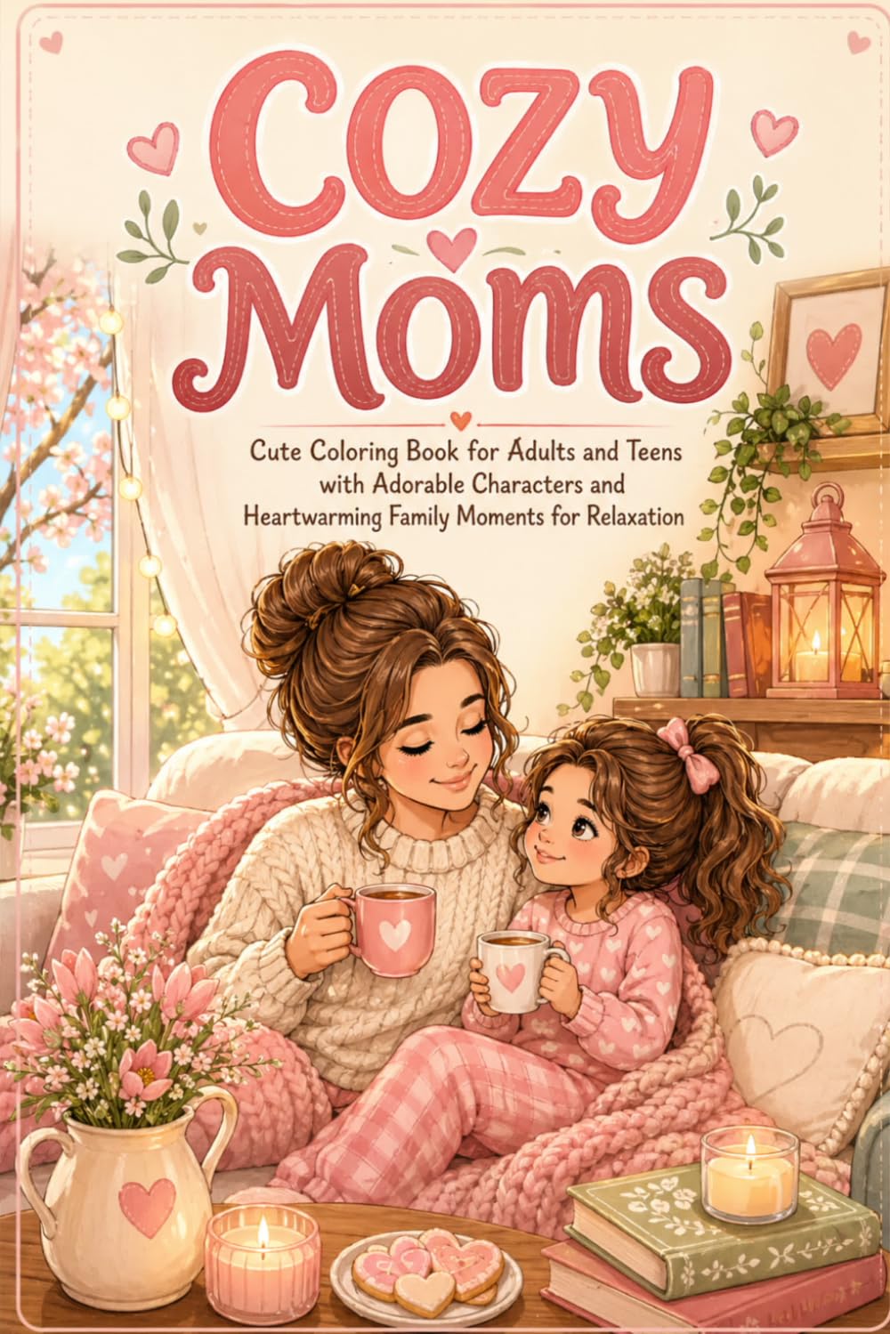 Cozy Mom Life: Cute Coloring Book for Adults and Teens with Bold and Easy Motherhood Scenes, Quiet Me-Time Moments, and Heartwarming Family Rituals for Relaxation