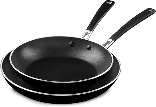 Miniatura 6 de KitchenAid Sartén antiadherente de aluminio de 10.0in y 12.0in, 2 unidades, sartén de acero inoxidable de calibre pesado 4.0, apto para horno de