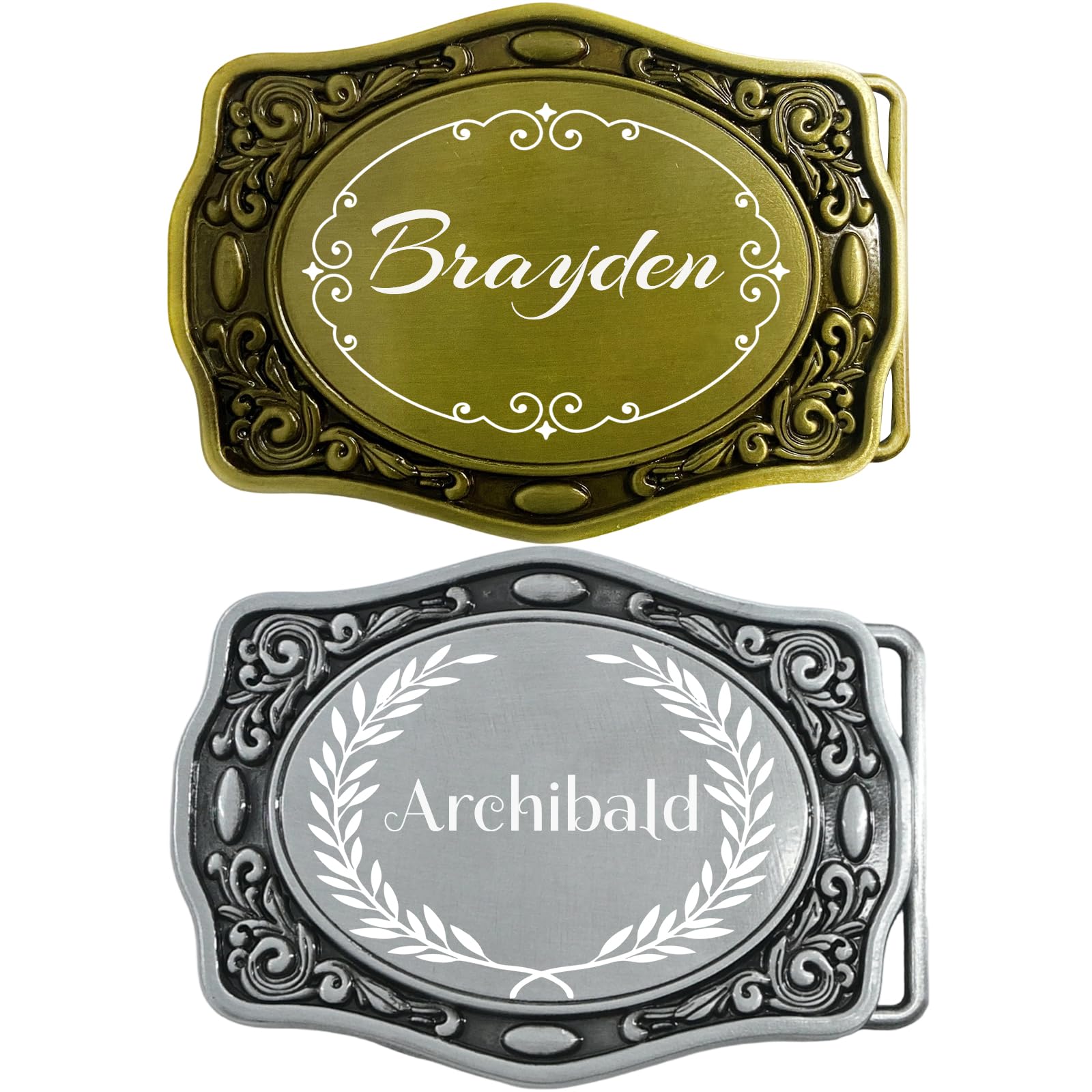 Aokizkdzsw Personalized Classic Western Belt Buckle for Men & Women | Custom Engraved Rodeo Belt Buckle for Cowboy & Cowgirl Vintage Gift