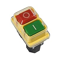 Vista 3 de HQRP Interruptor electromagnético de encendido y apagado de 4 pines compatible con KEDU KJD17B, interruptor de arranque de herramienta eléctrica