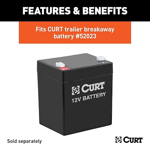 Miniatura 4 de CURT 52030 - Funda de batería con cerradura de 5 pulgadas x 3-14 pulgadas x 3-78 pulgadas, color negro