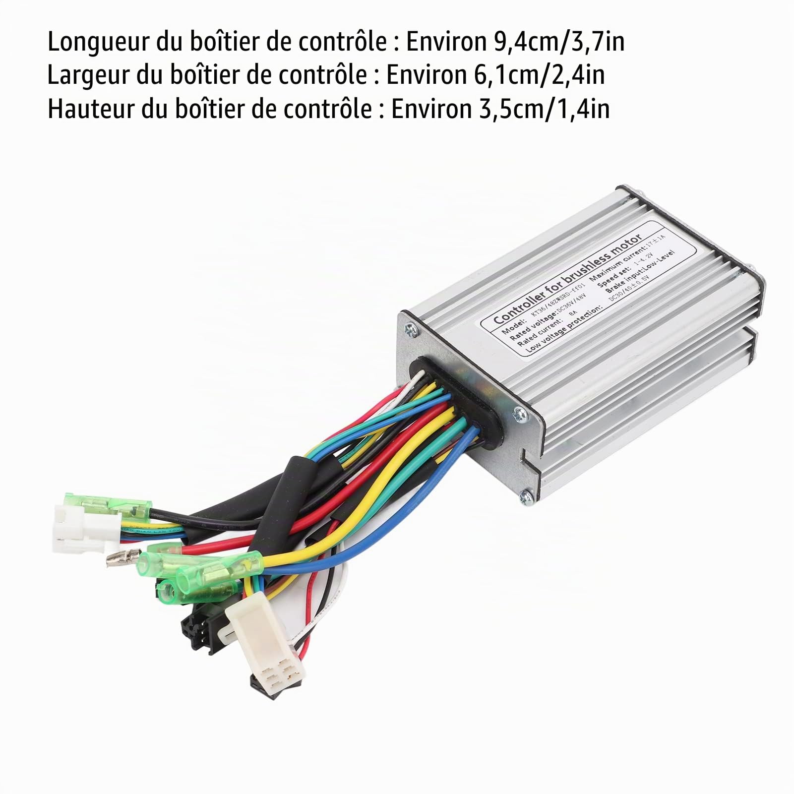 Tbest Kit de Contrôleur KT 36V 48V 350W Panneau D'affichage LCD3 17A, stabilité et efficacité Faible Consommation, adapté aux Séries de Vélos électriques DIY, Comprenant 1 X Con