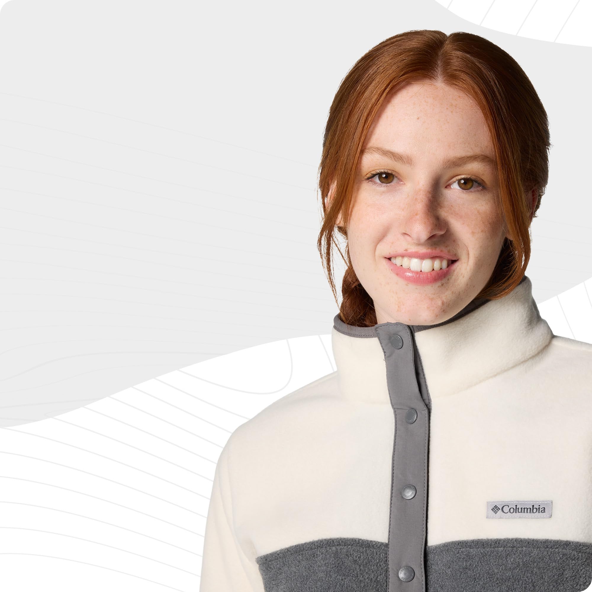 Columbia Benton Springs 1/2 Snap Pull Over II, Felpa in Pile Donna