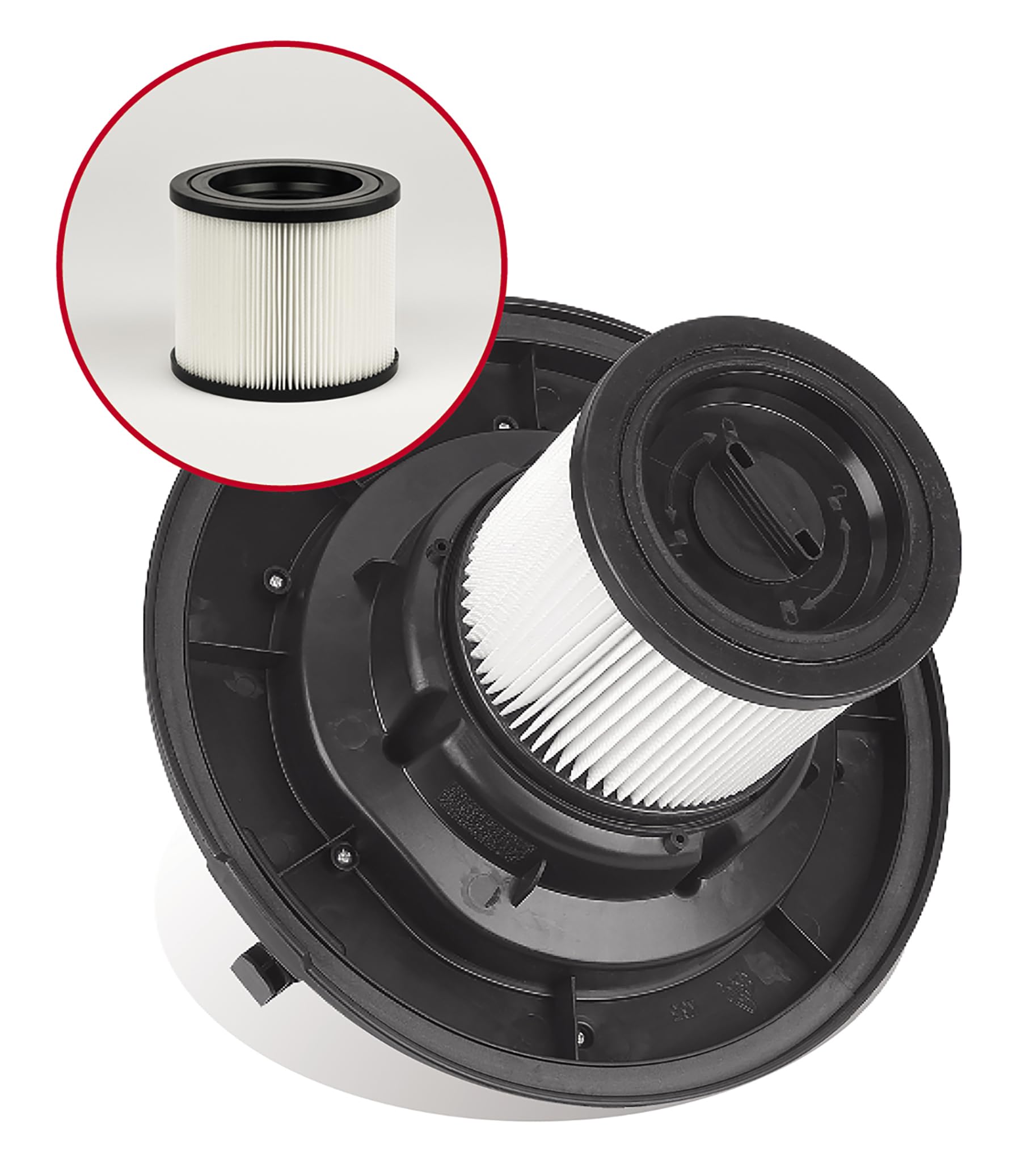 G3 Ferrari G90034 Fusto 30L Bidone aspira Solidi e Liquidi, 1200 W, 30 Litri, 18 kPa, Wet&Dry, Filtro HEPA, Accessori inclusi, Acciaio/Rosso