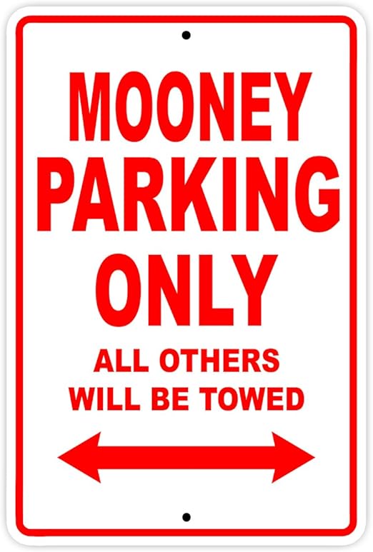 Mooney Parking Only All Others Will Be Towed Plane Jet Pilot Aircraft Novelty Garage Wall Decor Aluminum 8"x12" Sign Plate