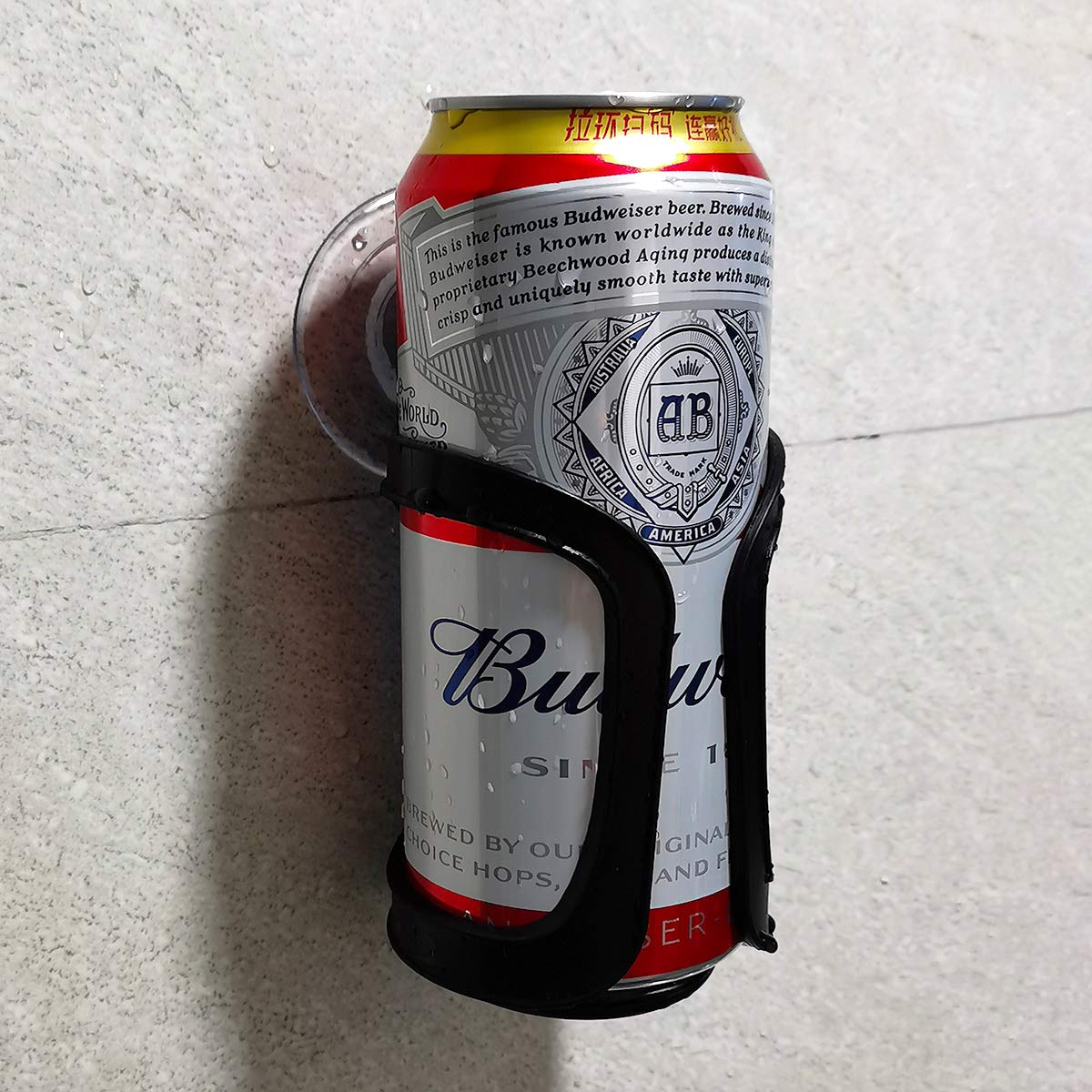 Beer Can Bottle Holder, Shower Drink Holder, Bathroom Cup Holder for All Canned Bottle Beer Wine Drink, Wall Suction Up Holder, Shower Accessories, Well Package for Gift.