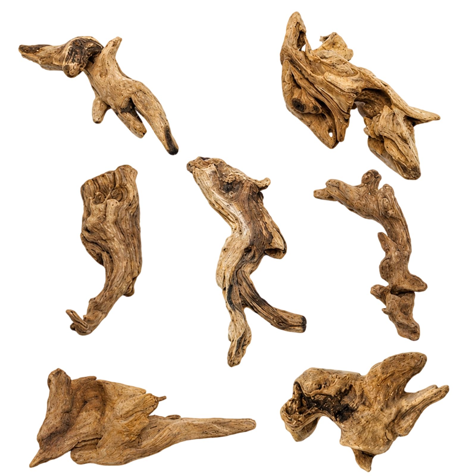 XLTXWD 7PCS Driftwood for Aquarium, Aquarium Wood, Natural Wood Decorations for Aquatic Landscapes