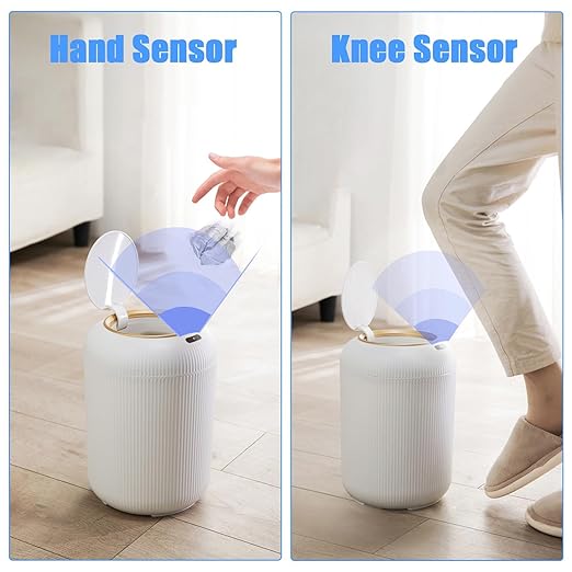 Cesto de Basura Automático Sensor de Movimiento 11L Blanco miniatura 6