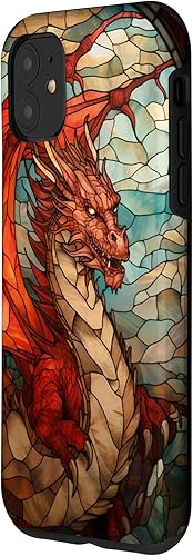 Miniatura 2 de Funda medieval para iPhone 11 con diseño de dragón de color rojo