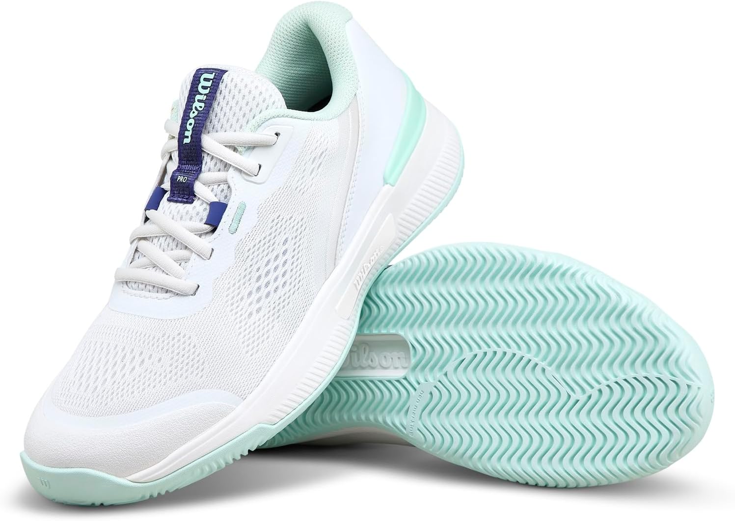 WILSON Intrigue Pro Women's Tennis Shoe - White/Bay/Skipper Blue, Size 7.5