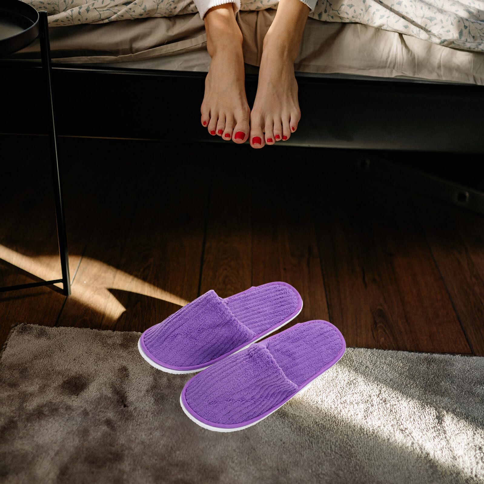 Ipetboom Pantofole Corallo Antiscivolo Invernali 10 Paia in Pile | Hotel e Casa, Lavabili, Leggere e Confortevoli, Assortimento Bianco Giallo Rosa Blu Viola