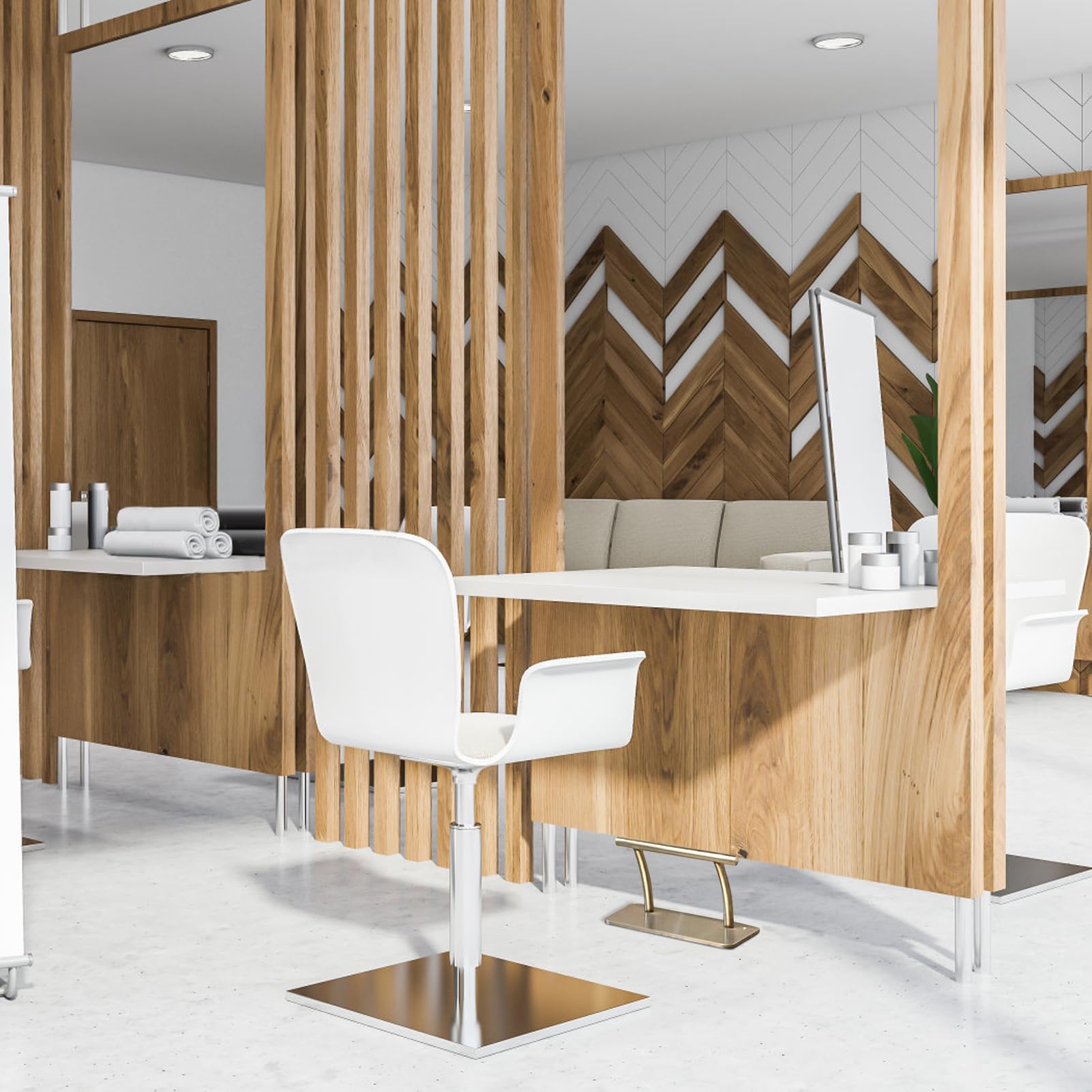 Greensen Reposapiés de Acero Inoxidable Taburete de Salón de Peluquería o Accesorios para Sillas Reposapiés Profesional Práctico y Duradero