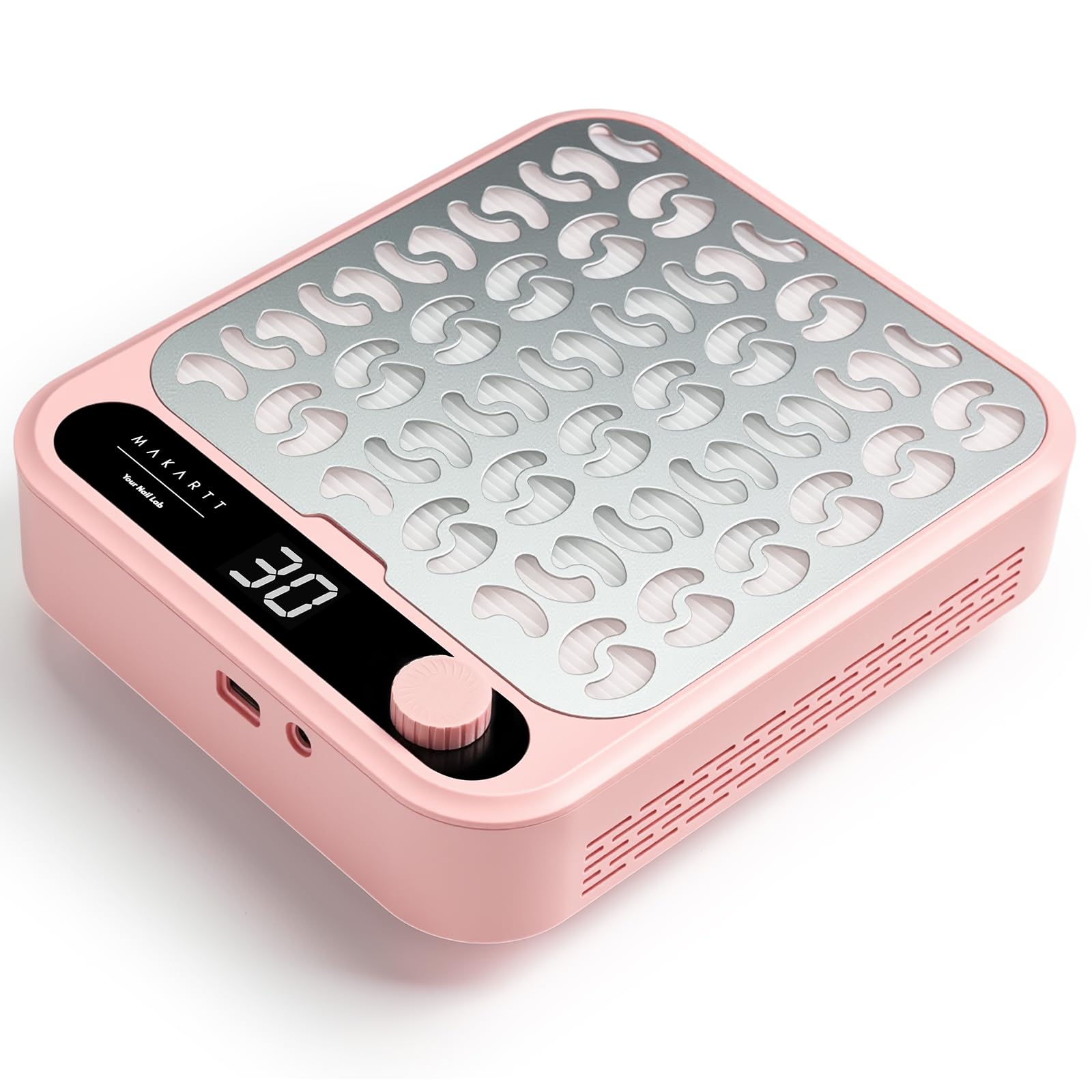 Makartt Nail Dust Collector - Professional Powerful Suction Larina Vacuum Fan Dust Cleaner with LED Display, Adjustable Speed, Reusable Filter for