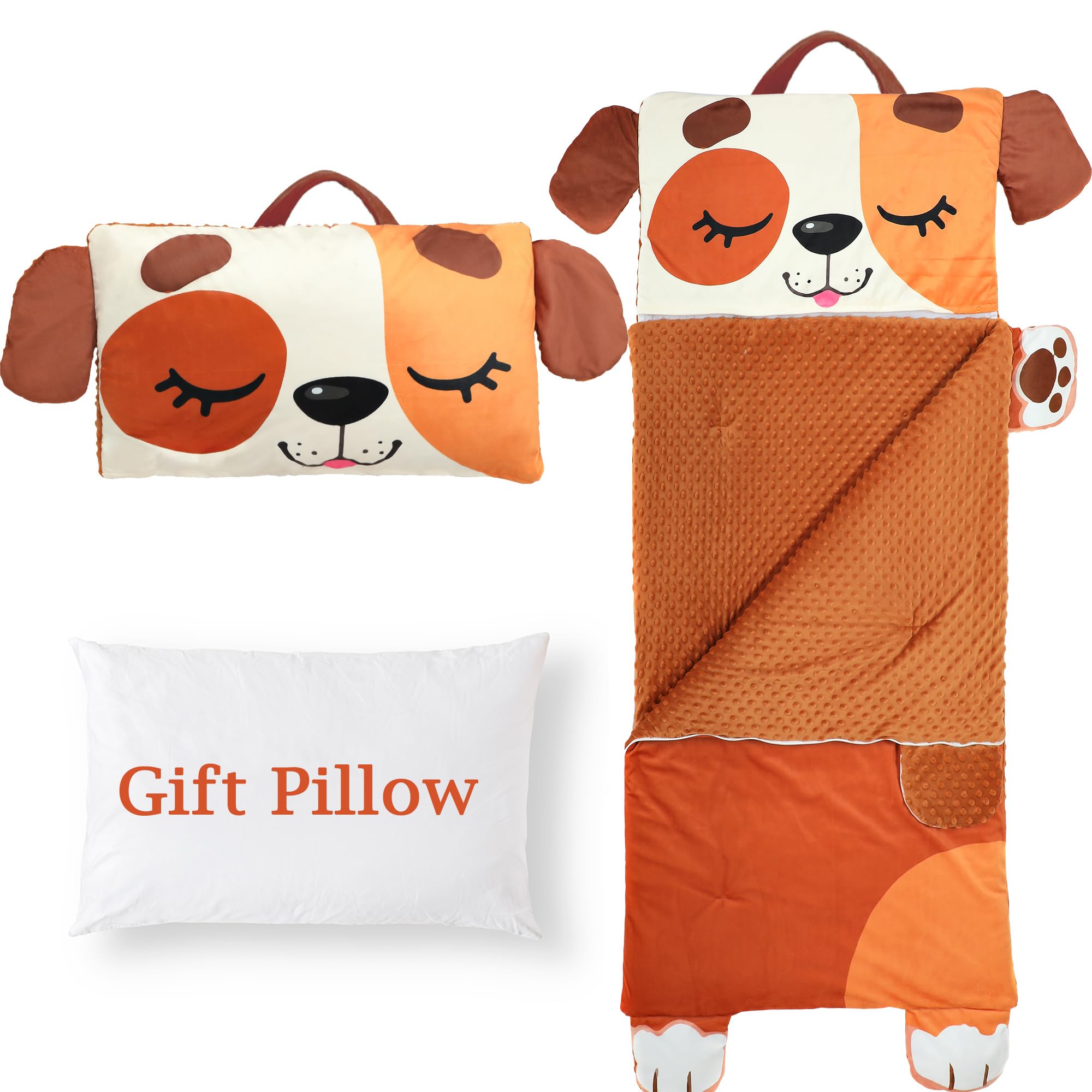 Sleeping Bag for Kids,Portable Daycare Nap Mat -61.8"×28.3" for 3 4 5 6 7 8