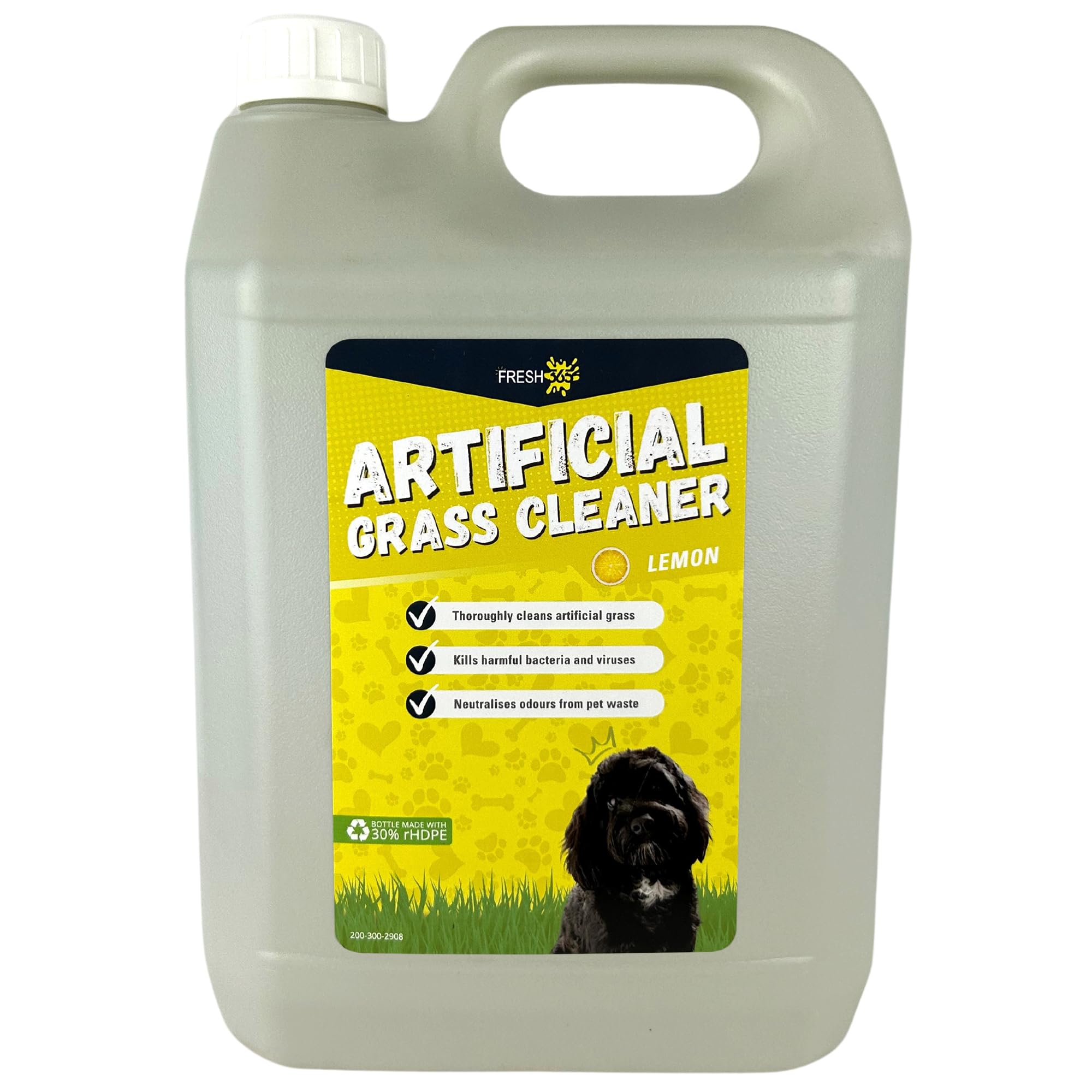 FRESH 365 Lemon Artificial Grass Cleaner 5 Litres - Dog Safe, Pet Disinfectant, Urine and Waste Cleaner, Turf & Lawn Deodoriser (2)