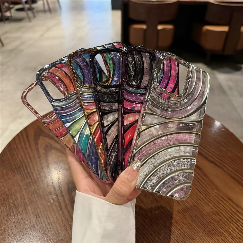 Amazon.co.jp: カラーウォーターリップルスクエアメッキフレーム電話ケースiPhone 11 12 13 14 15 Pro  Max耐衝撃ソフトTPU保護カバー、シルバーメッキケース、iPhone 12 Pro Max用 : 家電＆カメラ