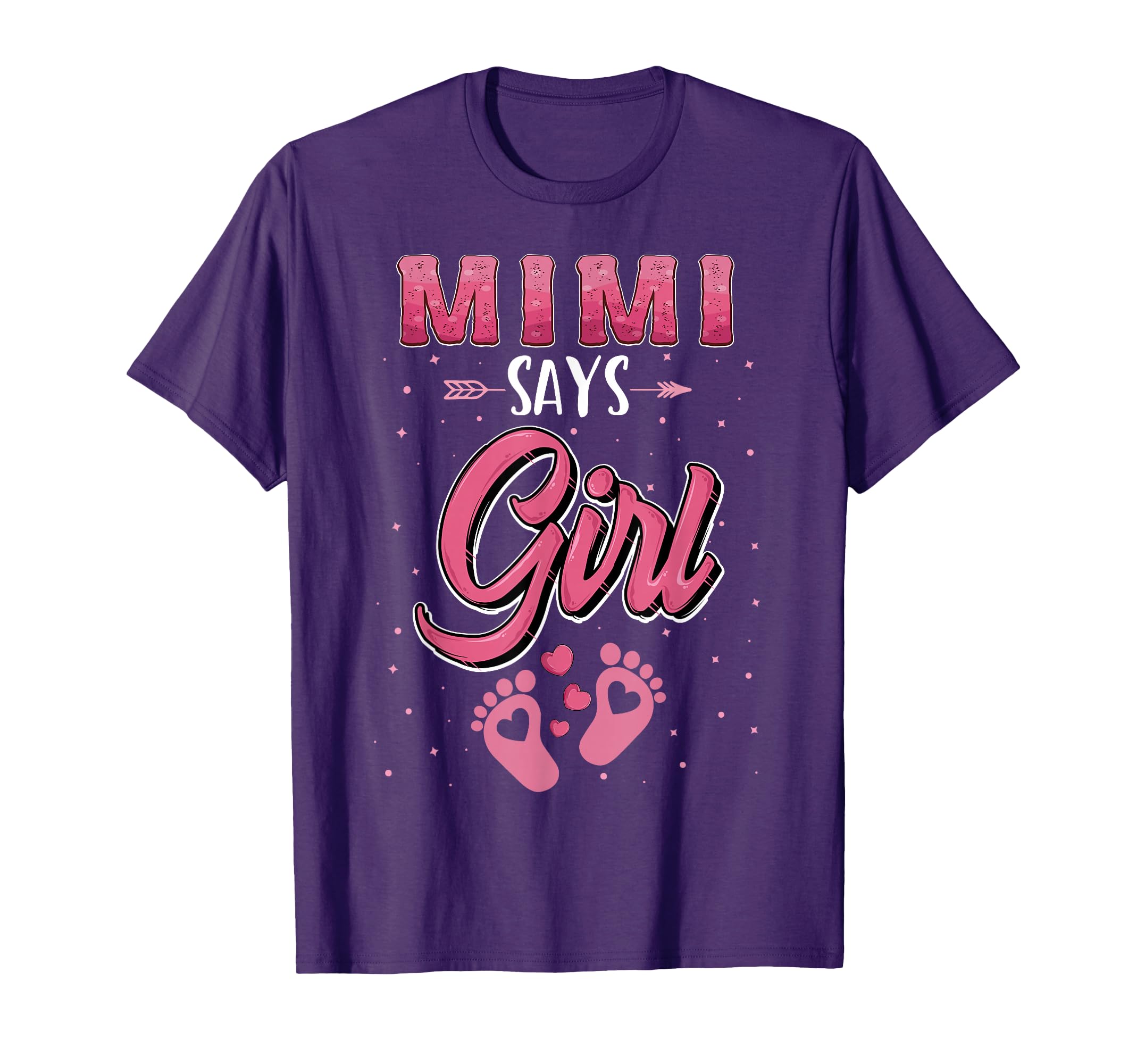 Gender reveal Mimi says Girl baby matching family set T-Shirt