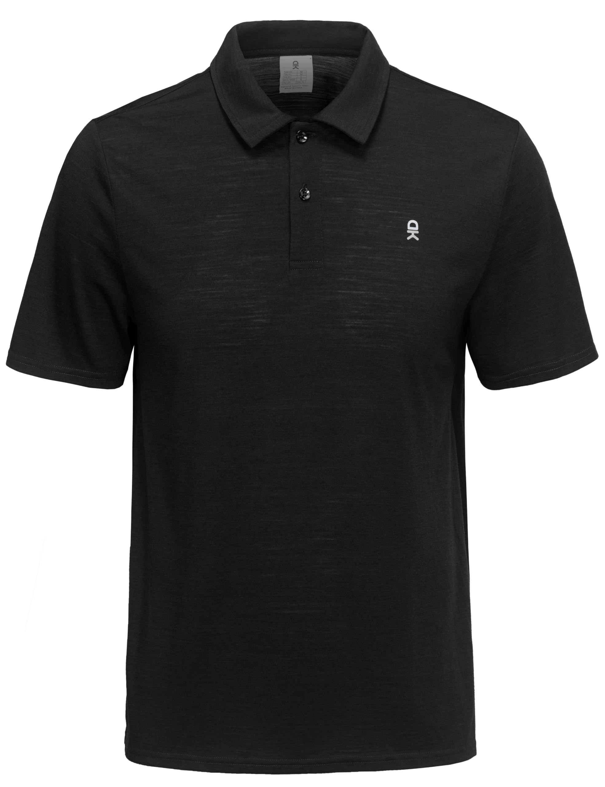 Little Donkey Andy Mens Wool Polo Shirts Moisture Wicking, Quick-Dry Performance Short Sleeve Golf Shirts for Men