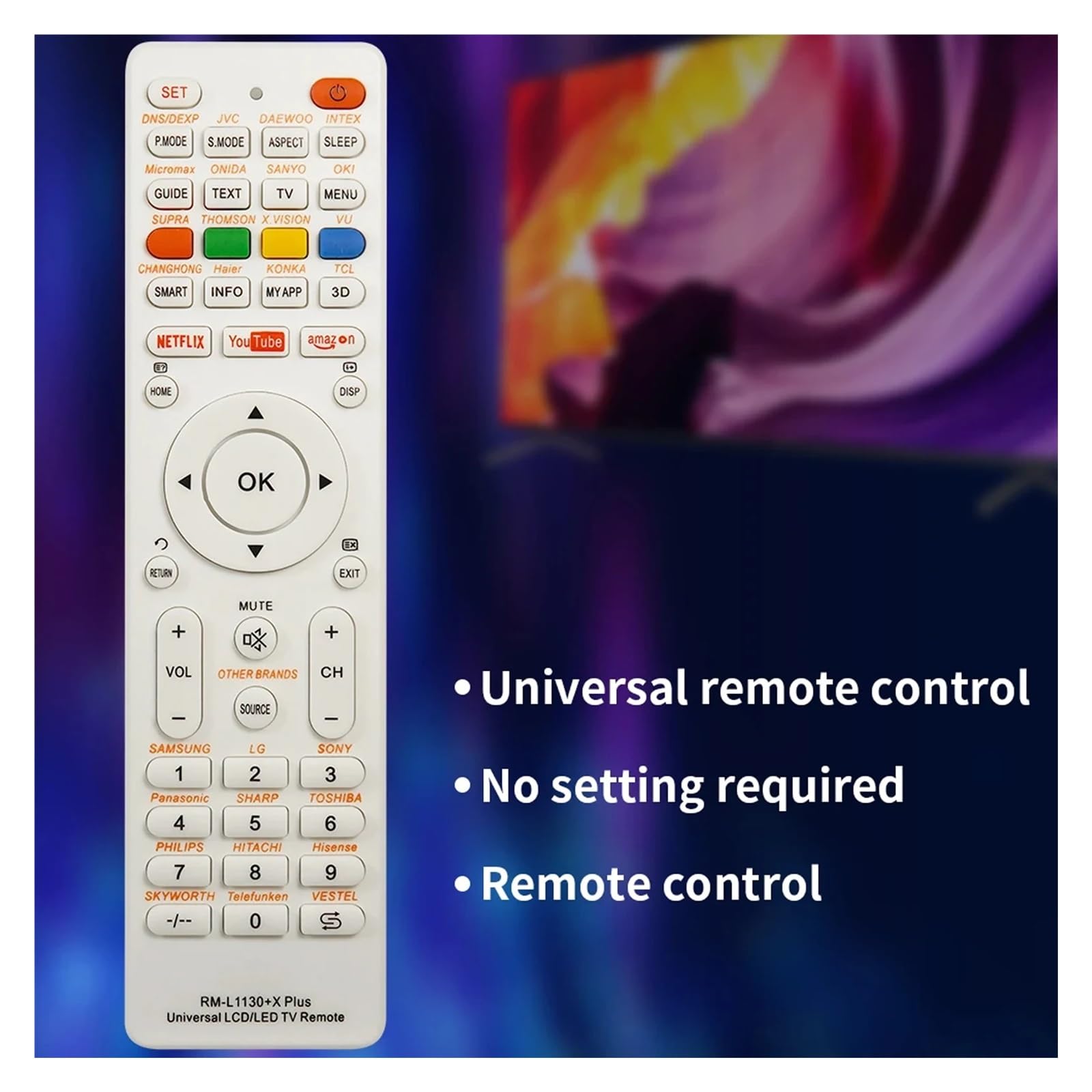 1 szt. Uniwersalny RM-L1130+X Zamienny pilot do telewizora RM-L113+12 RM-L1130+8