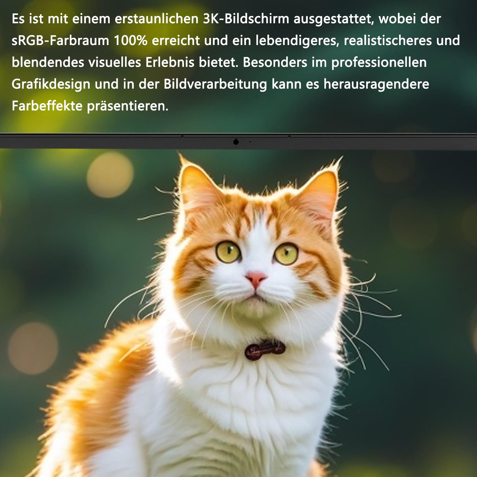 13,5-Zoll tragbarer Touchscreen-Laptop, (16 GB RAM, 512 GB SSD), 3K (3000×2000) IPS, Celeron N95-Prozessor mit bis zu 3,4 GHz, hintergrundbeleuchtete Tastatur, Fingerabdruckentriegelung, W11