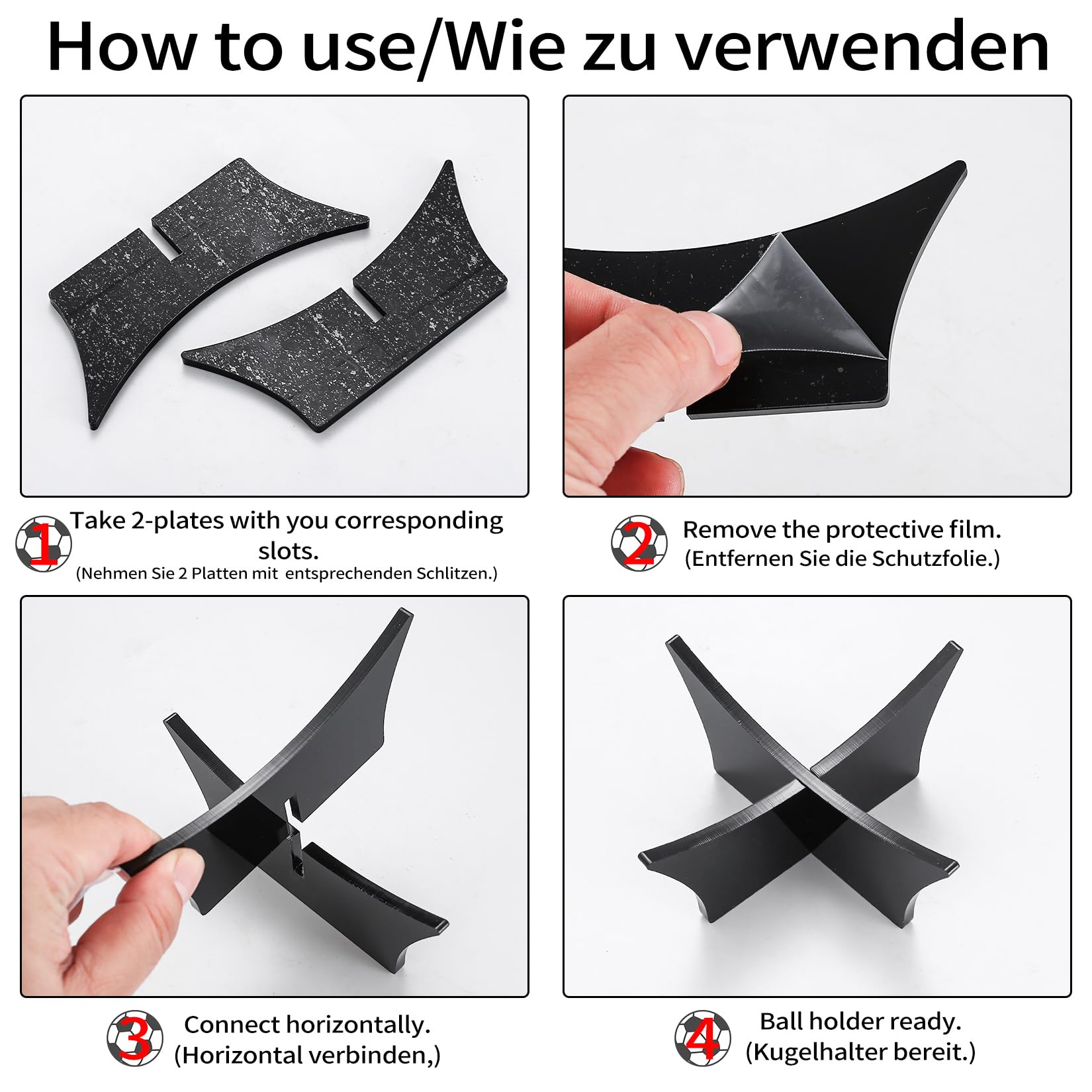 Supporto Pallone Memorabilia - 6 Piedistalli Per Esposizione Palloni - Foto 2