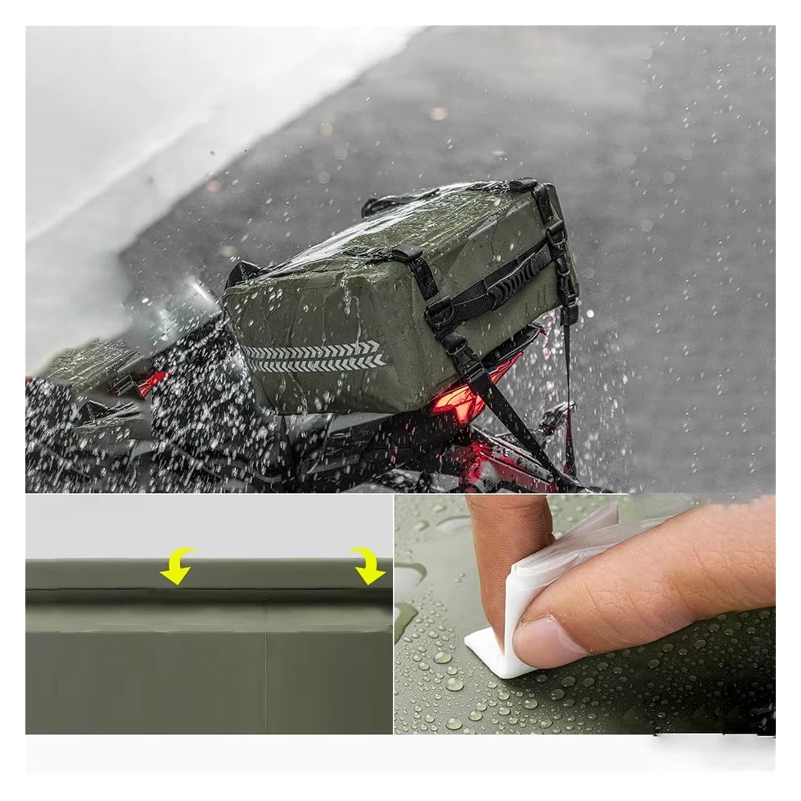 Borsa Laterale Per Moto Zaino Viaggio Per Moto Borse Posteriori Impermeabili Grande Capacità 30 Litri Borsa Multifunzionale Durevole Sella Per Lunga Distanza