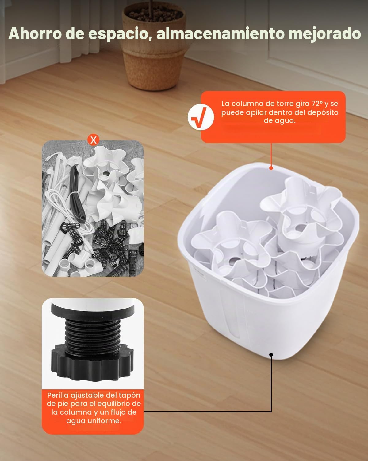 VEVOR Sistema de Cultivo Hidropónico, Torre Hidropónica Vertical de 6 Niveles con 30 Cápsulas, Bomba de Agua y Temporizador, Kit de Germinación de Plantas con Circulación de Agua para Hierbas, Frutas