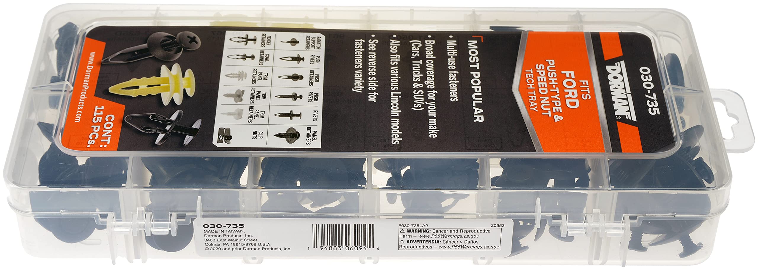 Amazon.com: Dorman 030-735 Fastener Tech Tray – Push-Type
